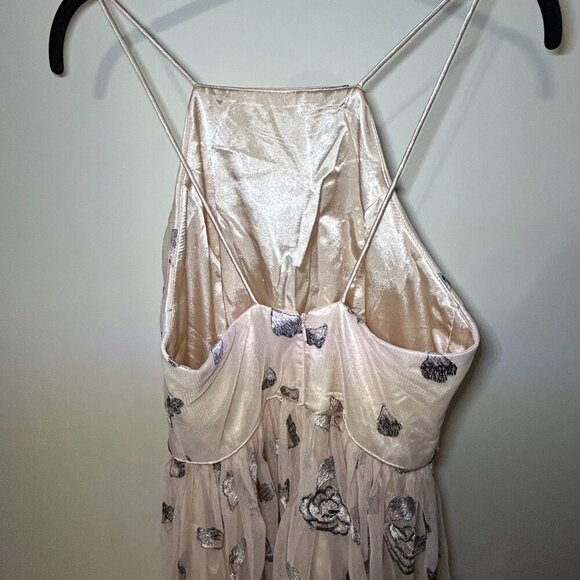 Gianni Bini Rose Embroidered Halter Gown - Picture 7 of 10